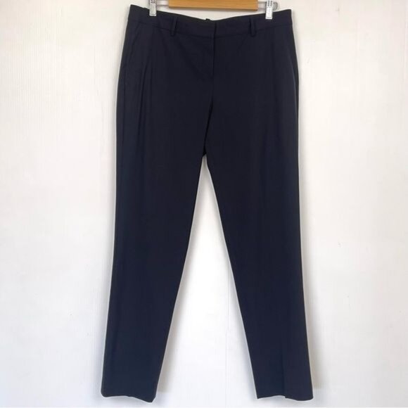 Theory Black Wool Blend Dress Trouser Classic Pants Size 10 - Picture 8 of 8